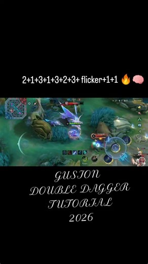 Gusion double dagger tutorial | 2026 | easy combo🔥 🧠🧠🧠