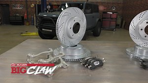 Baer Claw and BIG Claw are available now! 🐾 Baer Claw performance rotors are a great way to improve your vehicles braking performance and overall appearance. This kit includes a pair of cross-drilled and slotted direct replacement rotors. The BIG Claw Rotors are a larger bolt-on upgrade that improves braking performance with drilled, slotted, zinc-coated rotors, designed for better cooling and heat dissipation. The upgrade includes caliper relocation brackets. Both offering improved cooling, re