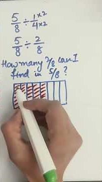 Dividing Fraction by a fraction with a model #fractions #divisionoffraction #fractionsmadeeasy