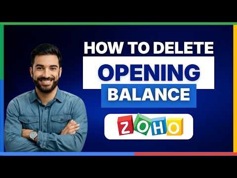 How to delete opening balance in Zoho[FULL GUIDE]