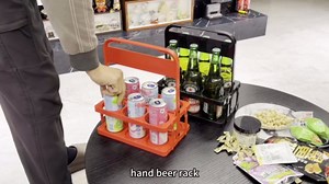 Li&Zhao Foldable Drink Carrier with Handle for Large Cups- 2-Pack Reusable Plastic Cup Holder for Takeout, Coffee, and Parties, 12-Cup Sturdy Drink Carrier for World Football Cup Watching (Black)