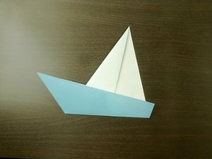 【DIY craft】How to make Yacht. Origami. The art of folding paper.