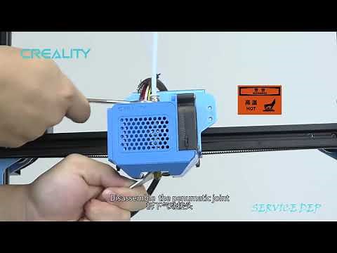 Service tutorial CR -10 V2 replace the nozzle and clean throat