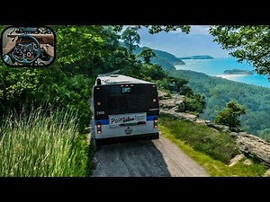 Jungle Rock Island Tour by Bus - Realistic Driving - BeamNG Drive | Logitech G29 Gameplay