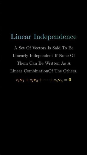 Linear Independence