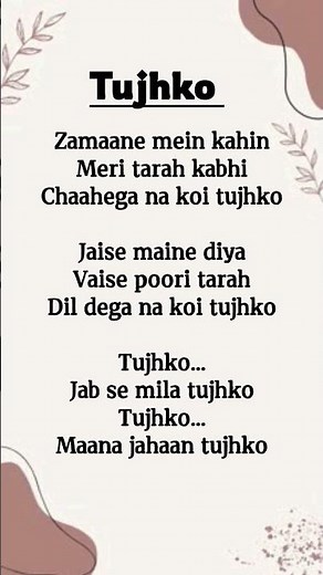 Tujhko("From Cocktail 2")#lyrics#Sunidhi Chauchan#Shahid#RashmikaM#AmitabhB#ArijitS#Pritam#Kriti#yt