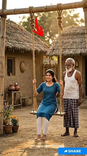 👉 Her Swing Broke… But Grandpa Built It Again ❤️🥺 #hearttouching #emotionalstory #viral #handmade