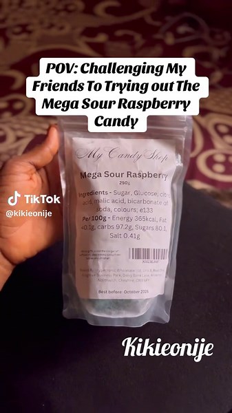 Mega Sour Raspberry Candy Challenge Reaction