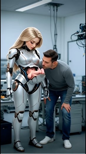 Ai robot gave birth to a baby #youtubeshorts #robot