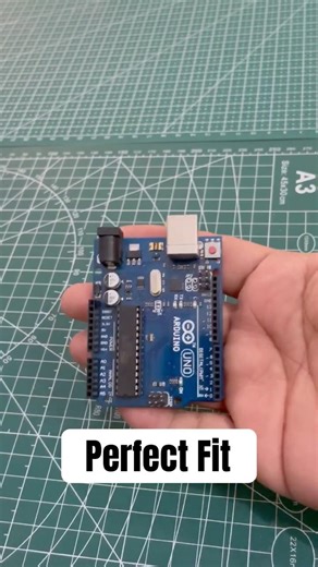 Perfect Fit - Arduino And Motor Shield #arduino #arduinoproject