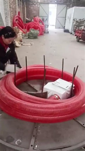 Red Pipe Spring Rolling in Metal Frame | Heavy Fabrication Work#MetalFabrication