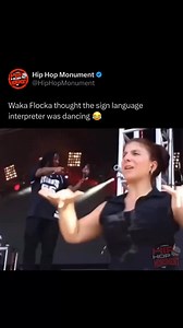 14K views · 291 reactions | When #WakaFlocka thought the sign language interpreter was dancing  | Hip Hop Monument | Facebook