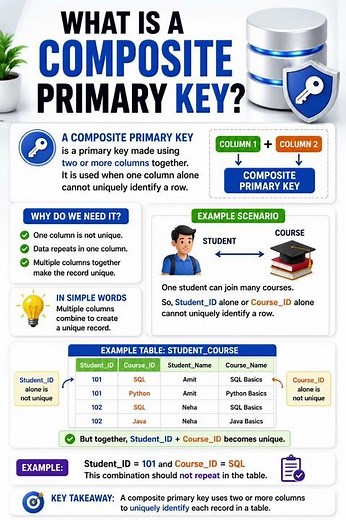 What is a composite primary key?