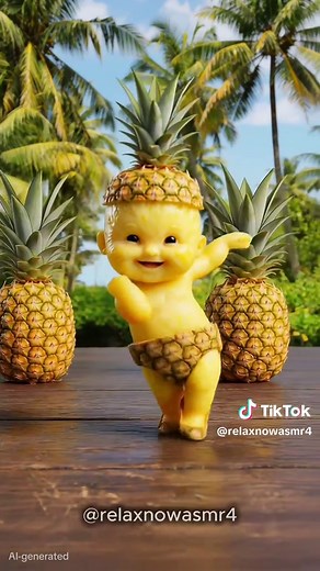 Pineapple dancing Konga #viraldance #aifunny #dancingfruit #aidance #salsa