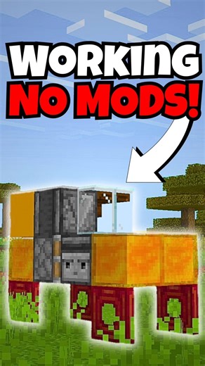 How To Build A WORKING Car In Minecraft! (No Mods) | (FIRST POV) #minecraft #minecraftpe #mcpe