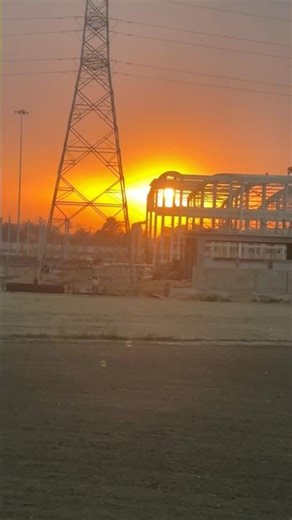 Sun set time view from my house💥#dailyvlog #sunset