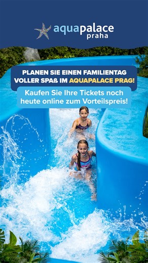 Reisen Sie nach Prag? 🏖️ Dann packen Sie Ihre Badesachen ein! Aquapalace ist die beste Möglichkeit, Spaß in Prag zu erleben – ob Sonne oder Regen. ☀️🌧️ | Aquapalace Praha