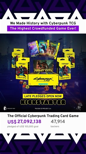 ⚡️We Helped Raise $27M+ for Cyberpunk TCG on Kickstarter |Crowdfunding History Made #cyberpunktcg