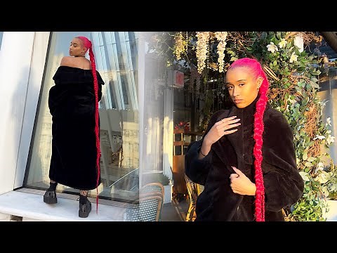 FLOOR LENGTH JUMBO BRAID HAIR TUTORIAL