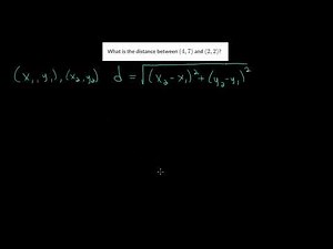 Distance Between Two Points: Using the Distance Formula