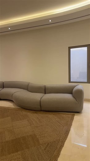 Areka on Instagram: "Cava Curved Modular Sofa — expands from small to large L/U shapes with high-performance fabrics."