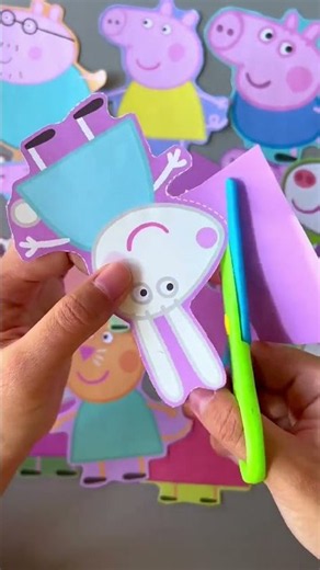 Peppa Pig Paper Cutting Kids Love! Boost Fine Motor Skills #DIY #ParentCraft #KidsArt