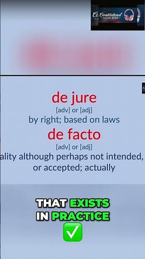 De Facto vs De Jure Explained Real World vs Law #shorts