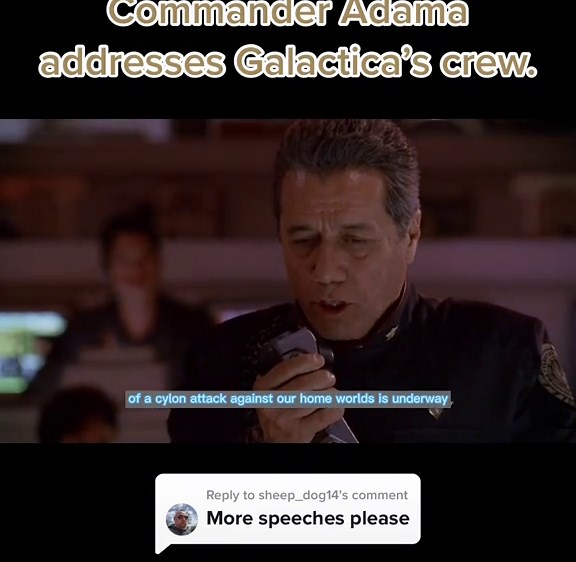 Commander Adama Prepares Galactica for Cylon Attack