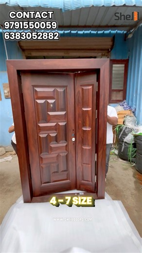 🤑4’x7’ STEEL DOOR செம்ம Look’காண Budget Door | Buy Now! #chennai #steeldoor #doordesign #home #door