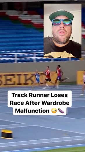 Hard Factor on Instagram: "Italian Decathlete Has Major Wardrobe Malfunction Caused Him to Lose the Race #decathlon #italy #wardrobemalfunction #news #hardfactor"