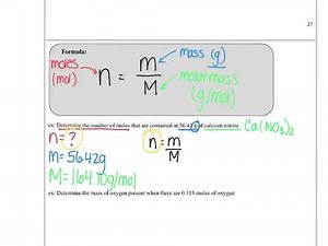 Calculating Molar Mass, and Moles