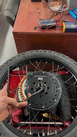 What is inside that big ol motor on our e-bikes?Take a look! 🩻 The Revolution motor is the lightest and most efficient hub motor on the market. We designed it from the ground up to be lighter weight, more efficient and have less rolling resistance than anything we have tested!✅ 19.8lb total weight ✅ Aluminum stator✅ Custom machined rotor✅ .27mm laminations ✅ Silver plated phase wires ✅ Premium bearings ✅ High strength axle ✅ Custom air cooled side plates | Hi-Power Cycles