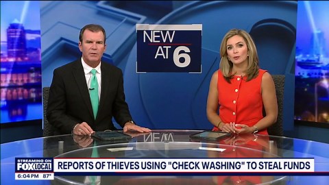 Reports of thieves using 'check washing' scheme