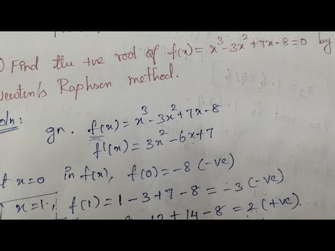 Newton Raphson's method problem 1| x^3-3x^2+7x-8=0| Engineering maths in tamil teaching.