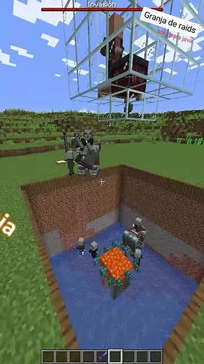 Granja de raids para Minecraft java #MinecraftFarm #Minecraft #GranjaDeMinecraft ##UndyingTotem #MinecraftJava #Tutorial #Realmentemalo