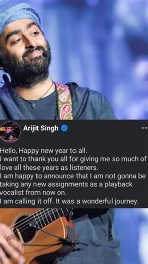 Arijit sir le liya Playback Music se retirement 🥺🥀 #arijitsingh #retirement #playback #bollywood