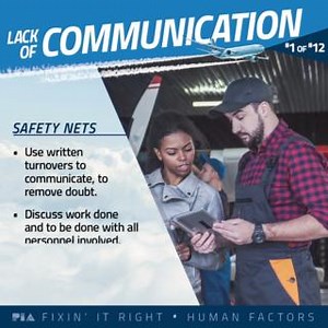 In addition to the technical skills you'll learn in your aviation maintenance -- you also need to be aware of human factors. Avoid the Dirty Dozen (12 common causes of human factors errors) About 80 percent of maintenance mistakes involve Human Factors. ✈️🔧🗒️ 1 - 3 of 12 1 Lack of Communication 2 Complacency 3 Lack of Knowledge | PIA - Pittsburgh Institute of Aeronautics