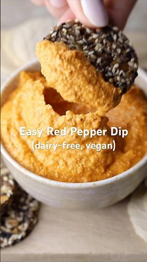 5-minute roasted red pepper dip 🌶️ Dairy-free & easy | RFHB recipes