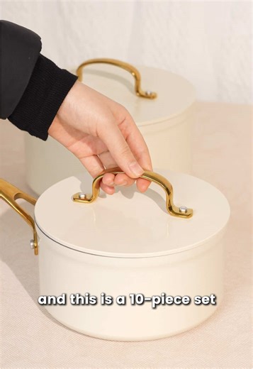 This ceramic set still looks great after 1 year! #chefpower #cookware #nonstickpans #homecooking #cookingtiktok