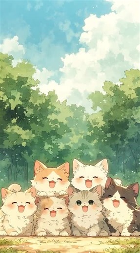 『Forest Dance Party: The secret rehearsal that stopped time 🐾奏✨』 I went for a peaceful walk in the woods today, but I ended up discovering something much more magical. A group of kittens had gathered in a sunny clearing, practicing their adorable dance moves together. Watching their joyful jumps and synchronized wiggles was so healing that I completely lost track of time. Their pure happiness is a reminder that the best things in life are found in the simplest, most unexpected moments. I want t