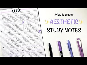 How to take simple and aesthetic study notes ✍🏼 title ideas and how to structure your notes 📝