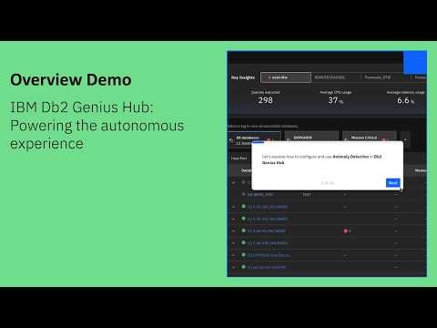 IBM Db2 Genius Hub: Powering the autonomous experience
