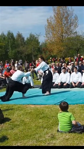 Hanami Aikido Demonstration- Gyakuhanmi Katatedori #martialarts #aikido #aikidorostock