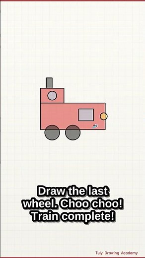 How to Draw a Train | Easy Step by Step | Tuly Drawing Academy #shorts