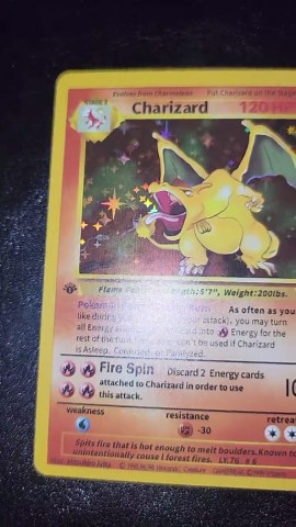 High Quality Holographic 1st Edition Charizard Custom Handmade Card With Pro Case With Fast Shipping - Etsy