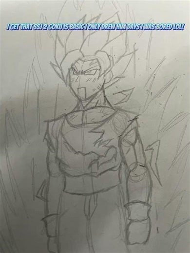 Ssj 2 Goku drawing showcase( I REALLY need to draw someone else other then Goku lol)