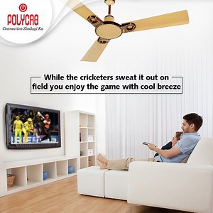 Enjoy high intensity games with cool breeze of Polycab Eleganz D-Ziner Birkin Gold fan. Know more - https://bit.ly/3jMZbs1 | Polycab India Limited