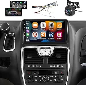 Android Car Stereo for Dodge Grand Caravan 2011-2020 and for Chrysler Grand Voyager 2011-2015 with Wireless Carplay & Android Auto, 9 Inch Touchscreen Car Radio with GPS/WiFi/SWC+AHD Backup Camera