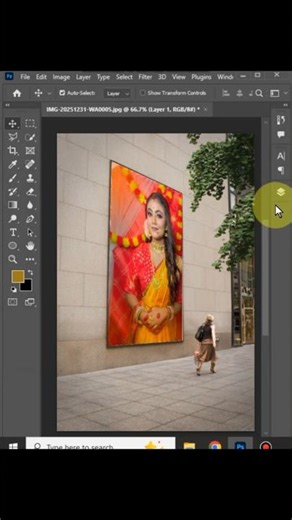Photo Frame Mockup in Photoshop 😍 | Easy Mockup Tutorial #shorts
