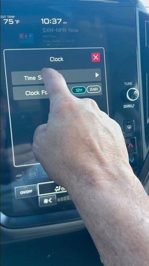 How to change your clock on Subaru with the 11.6in screen